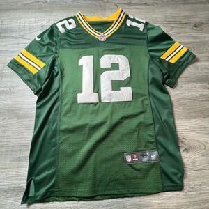 Nike Green Bay Packers Jersey Mens Green Aaron Rodgers 12 Football NFL On Field